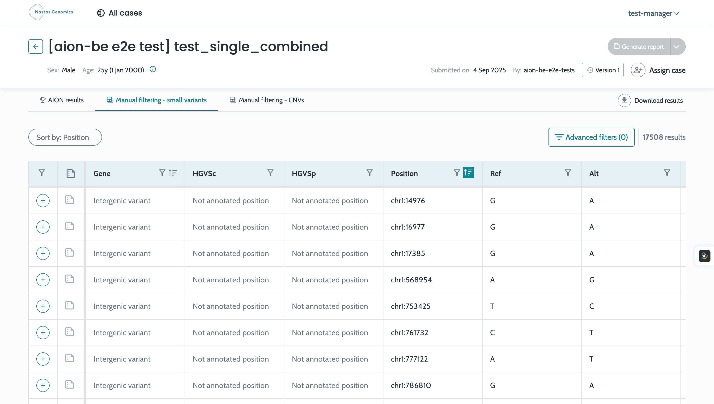 AION - Nostos Genomics - Project Screenshot