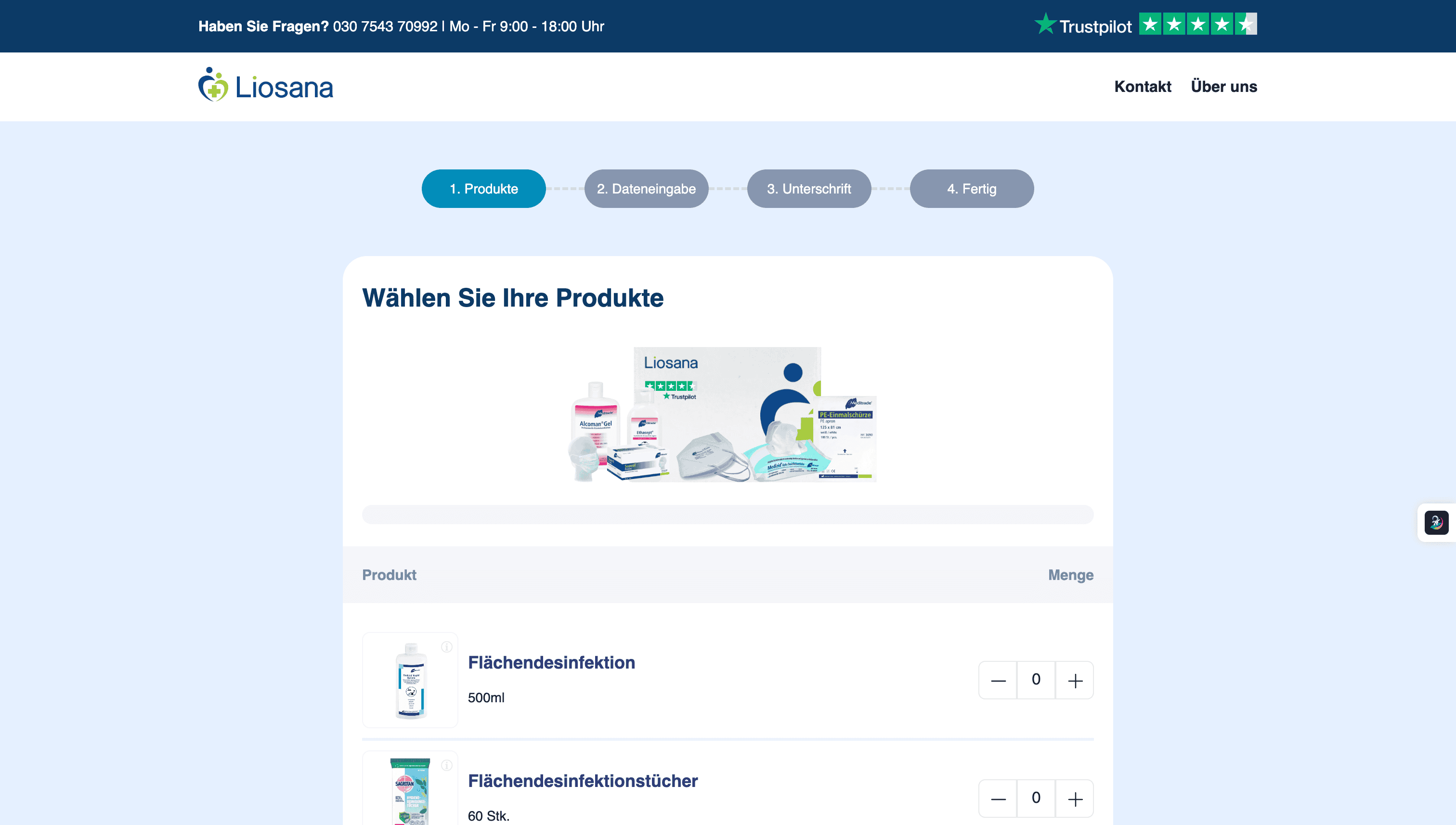 Liosana Care Supplies - Project Screenshot